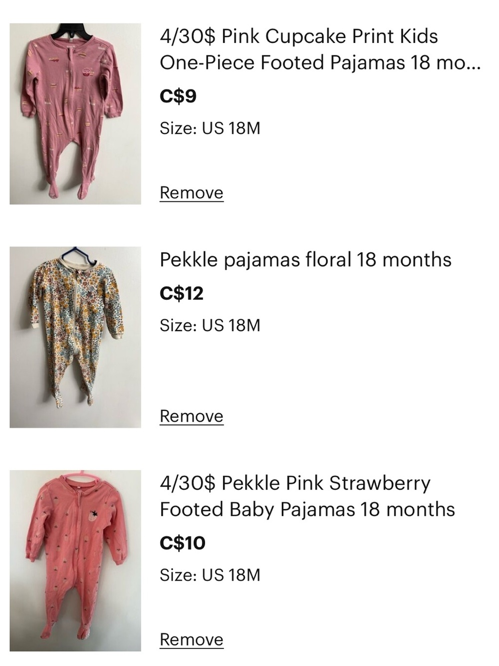 Pekkle bundles of 8 Pyjamas 18/24 months